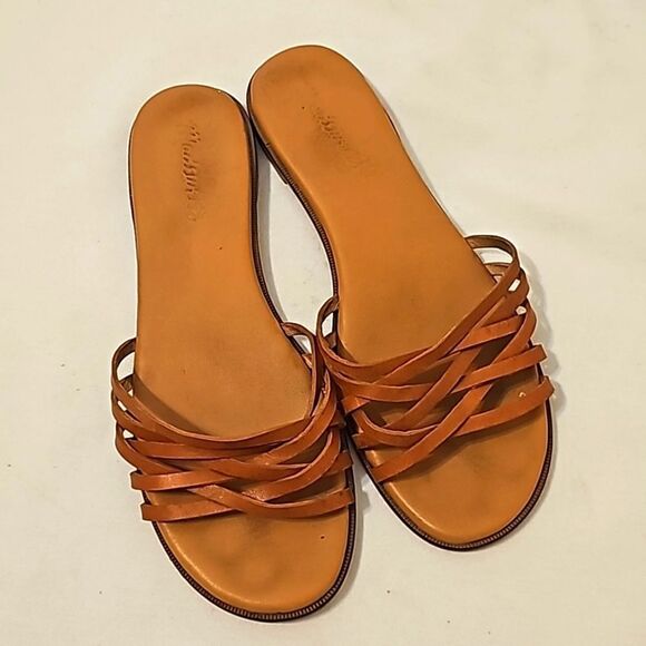 Madewell Womens Tracie Criss Cross Leather Sandals 7 - Picture 1 of 6